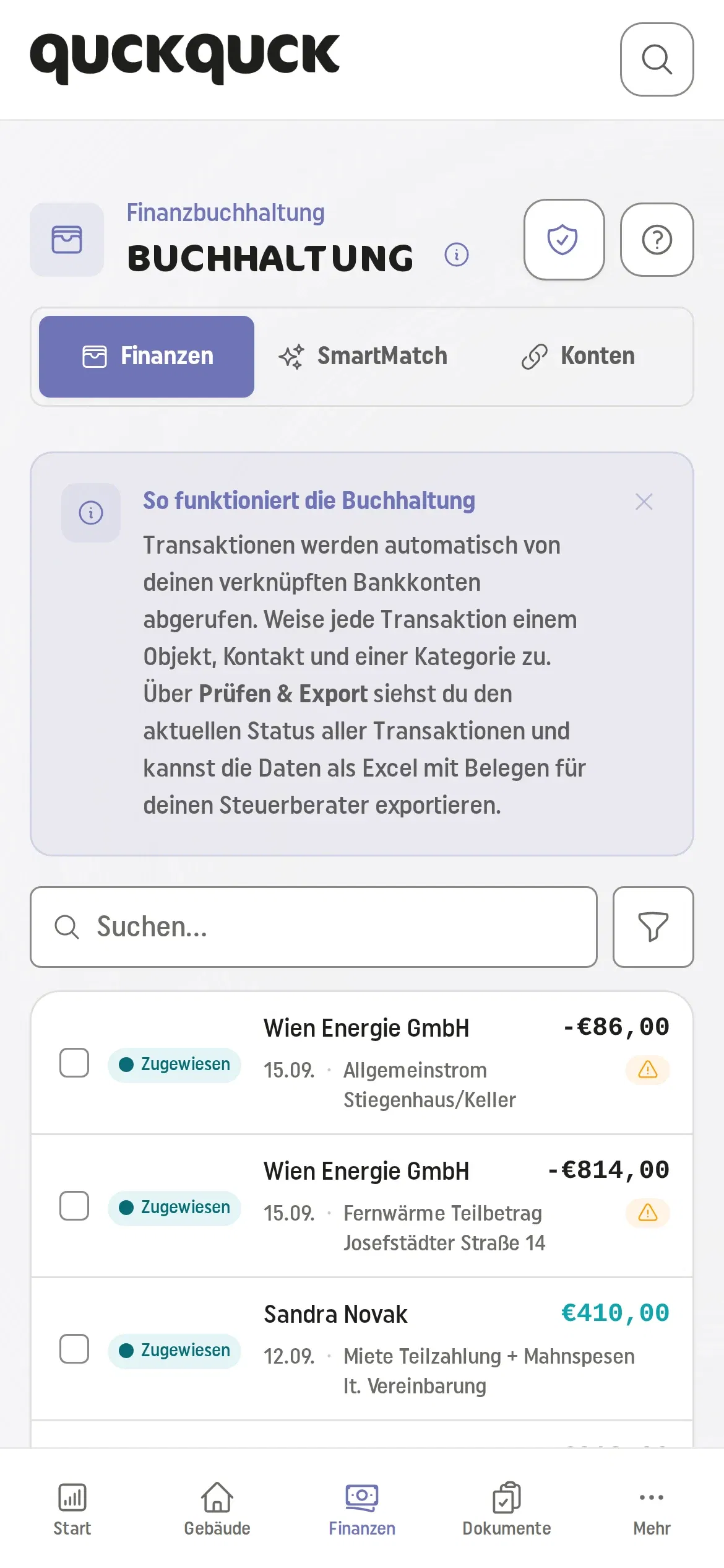 Buchhaltung am Handy mit Beleg-Scan