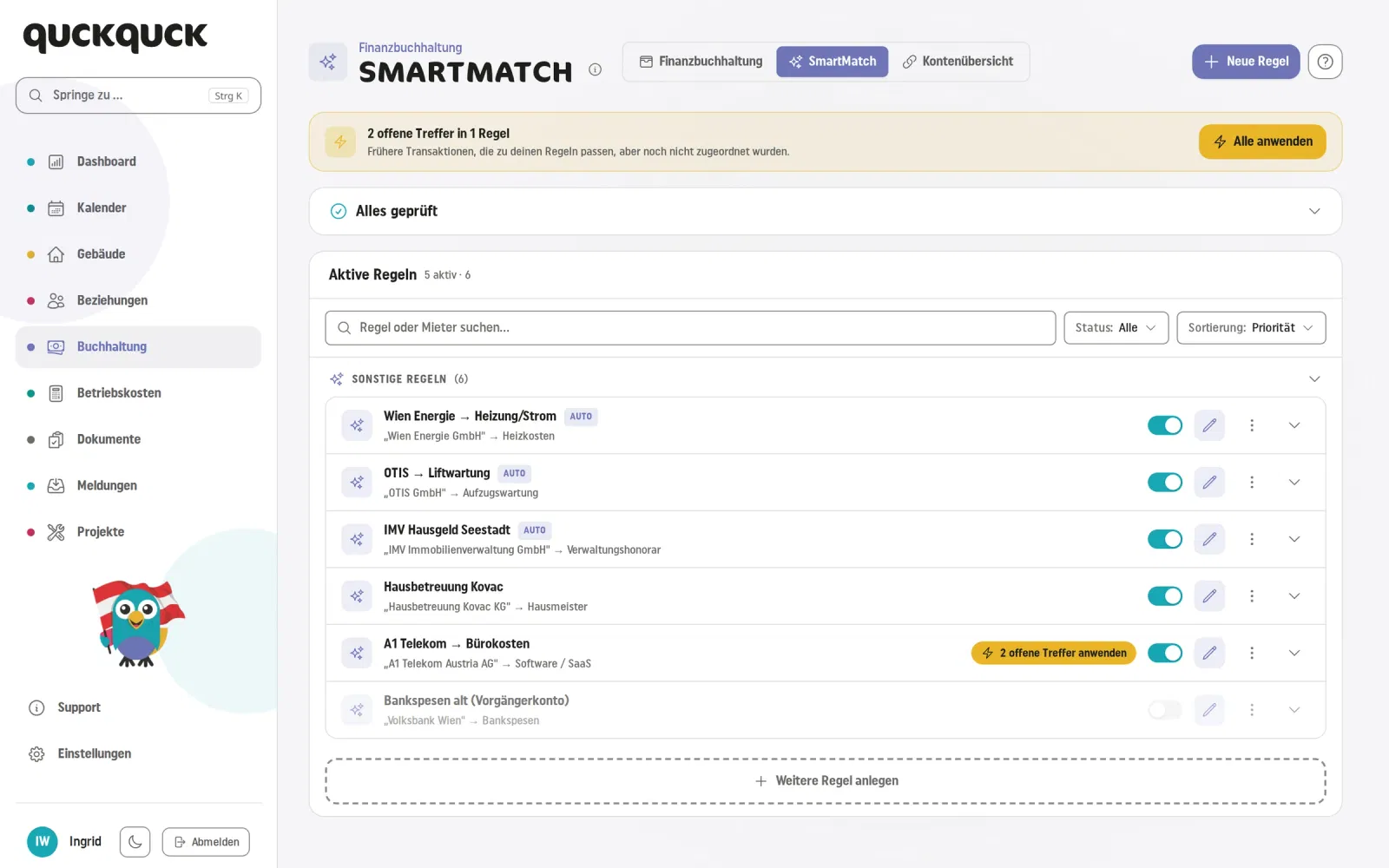 SmartMatch-Regeln in QuckQuck: Bedingungen und automatische Zuordnung