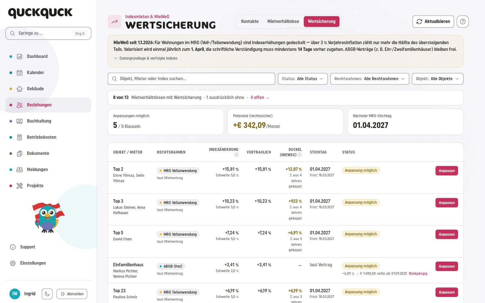 QuckQuck – Beziehungen & Wertsicherung