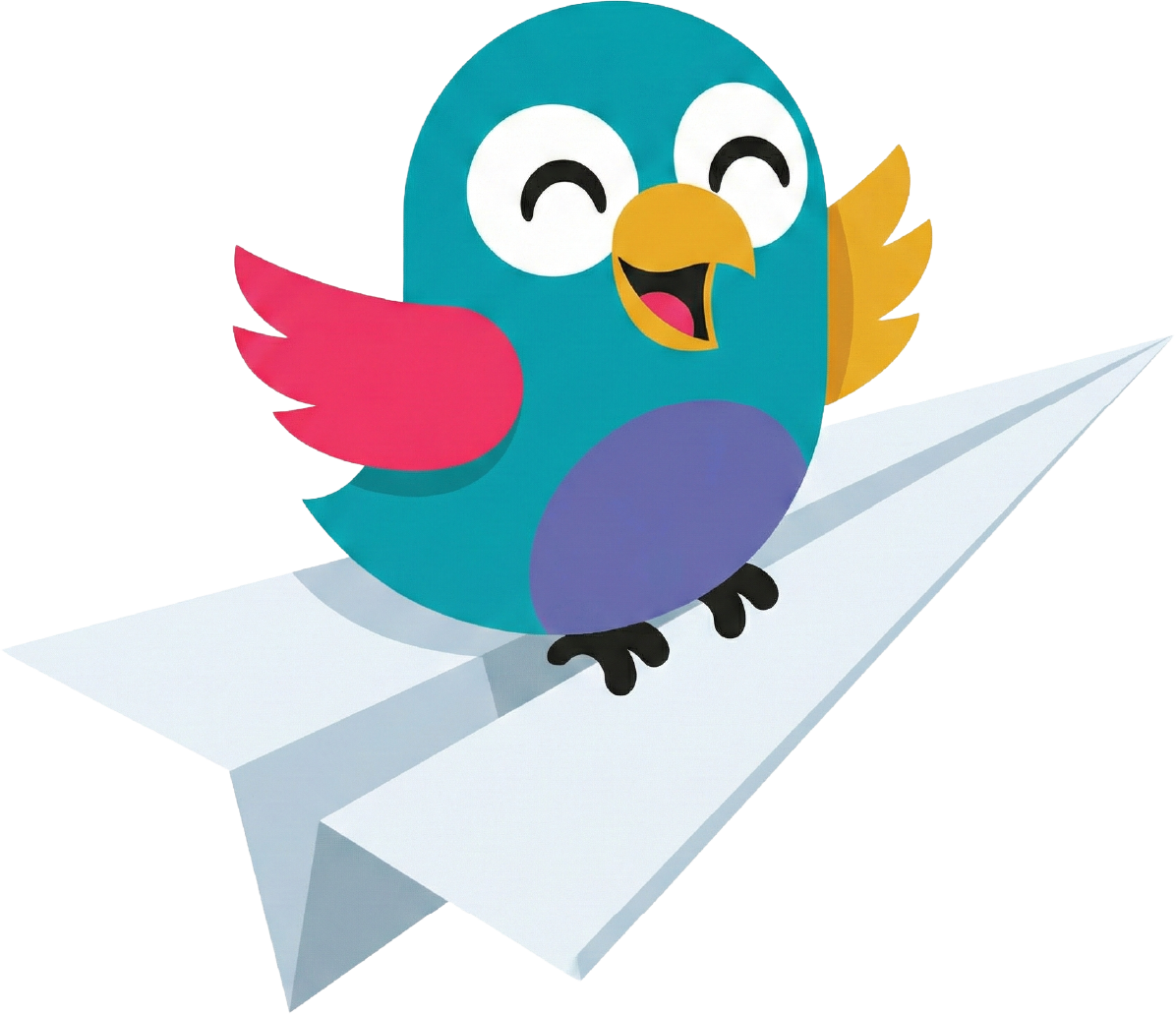 QuckQuck Mascot Papierflieger